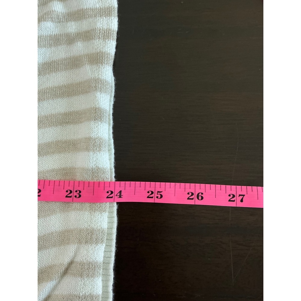 Verve ami Striped Cardigan Women's Large Open Front Knit Sweater with Pockets - Picture 5 of 6